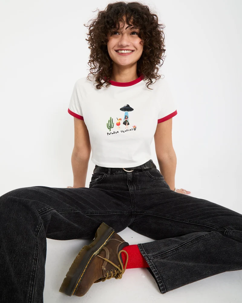 Mickey Mason Crop-Top - Off White