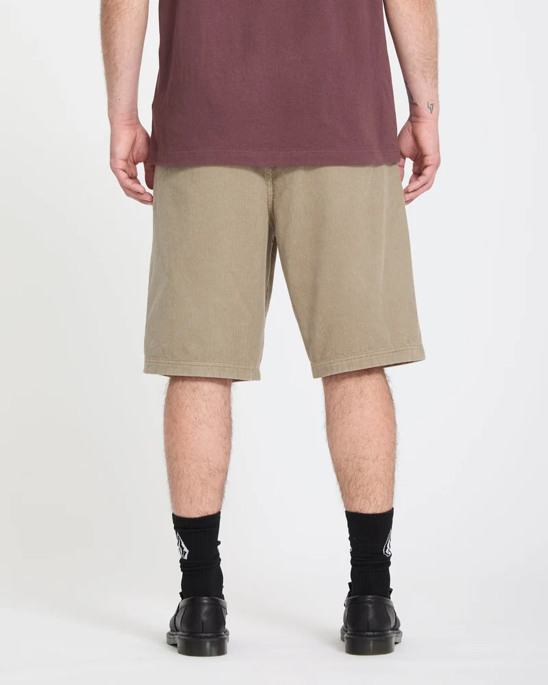 Freazy Loose 22" Elasticated Waist Shorts - Light Khaki