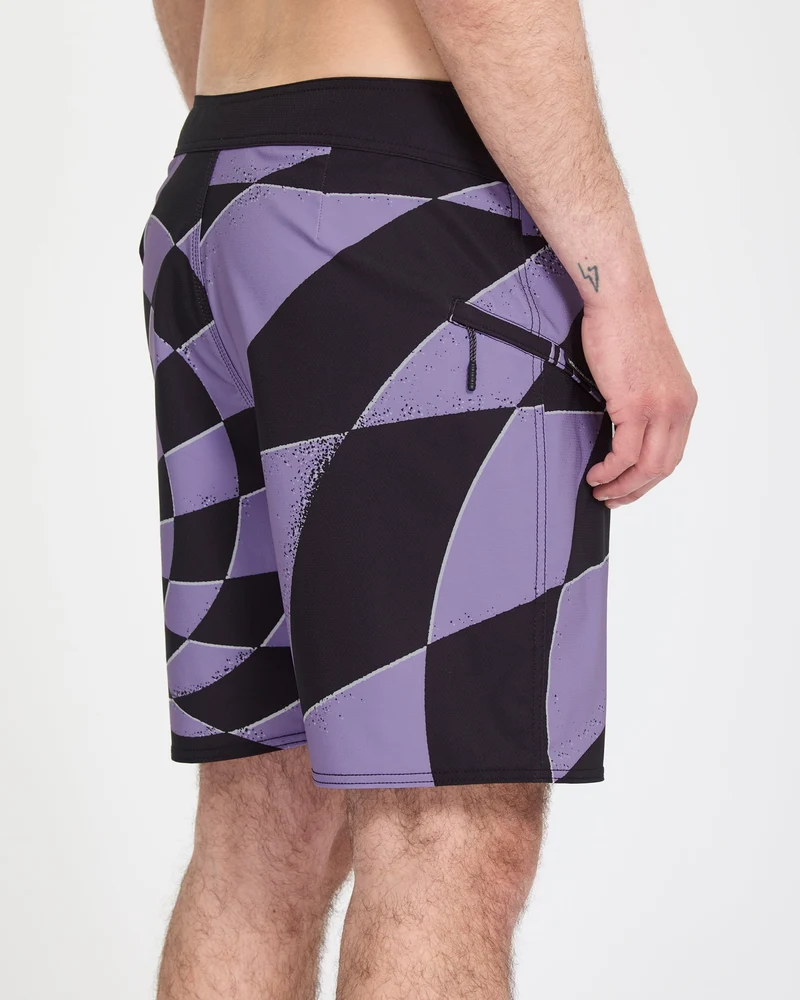 Spiral Stn Mod 19" Boardshorts - Violet