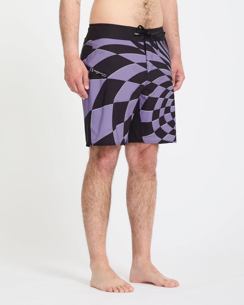 Spiral Stn Mod 19" Boardshorts - Violet