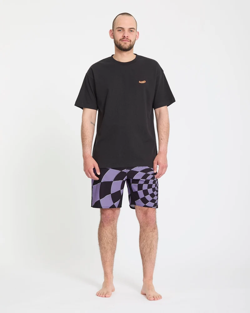 Spiral Stn Mod 19" Boardshorts - Violet