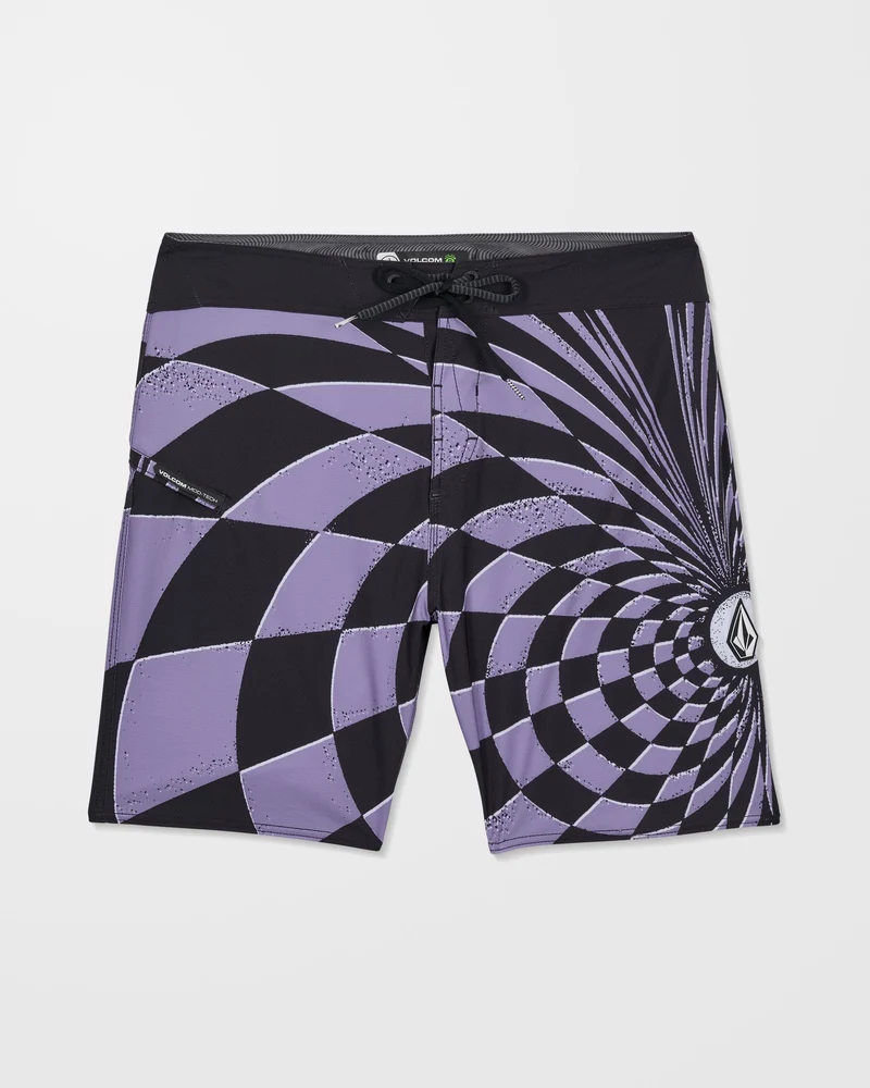 Spiral Stn Mod 19" Boardshorts - Violet