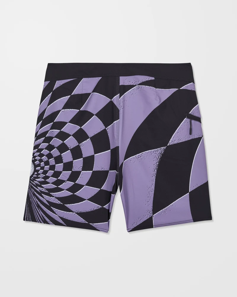 Spiral Stn Mod 19" Boardshorts - Violet