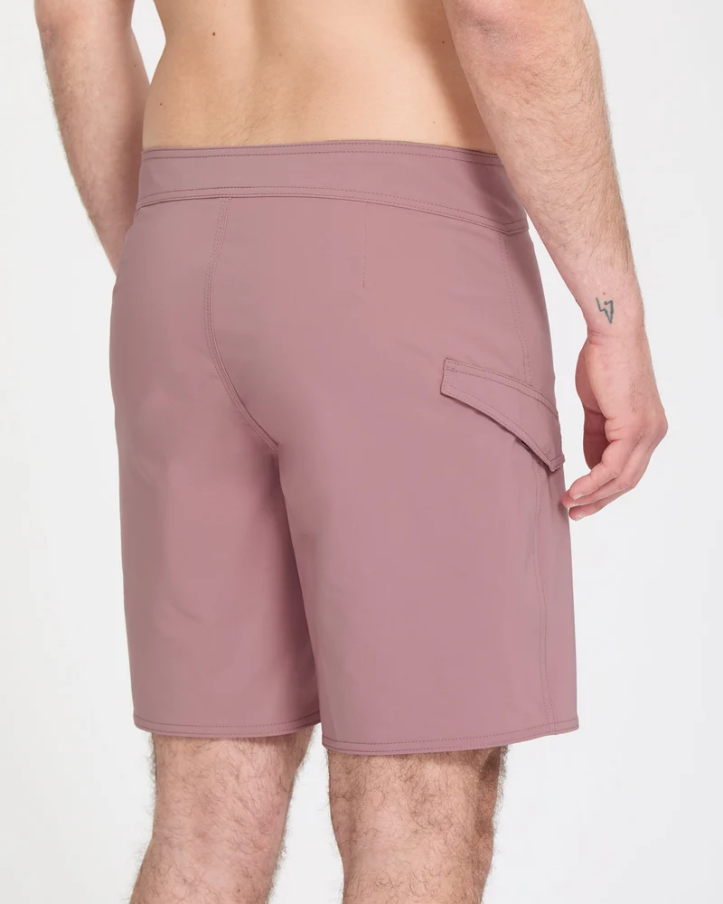 Lido Solid Mod 18" Boardshorts - Stone Rose