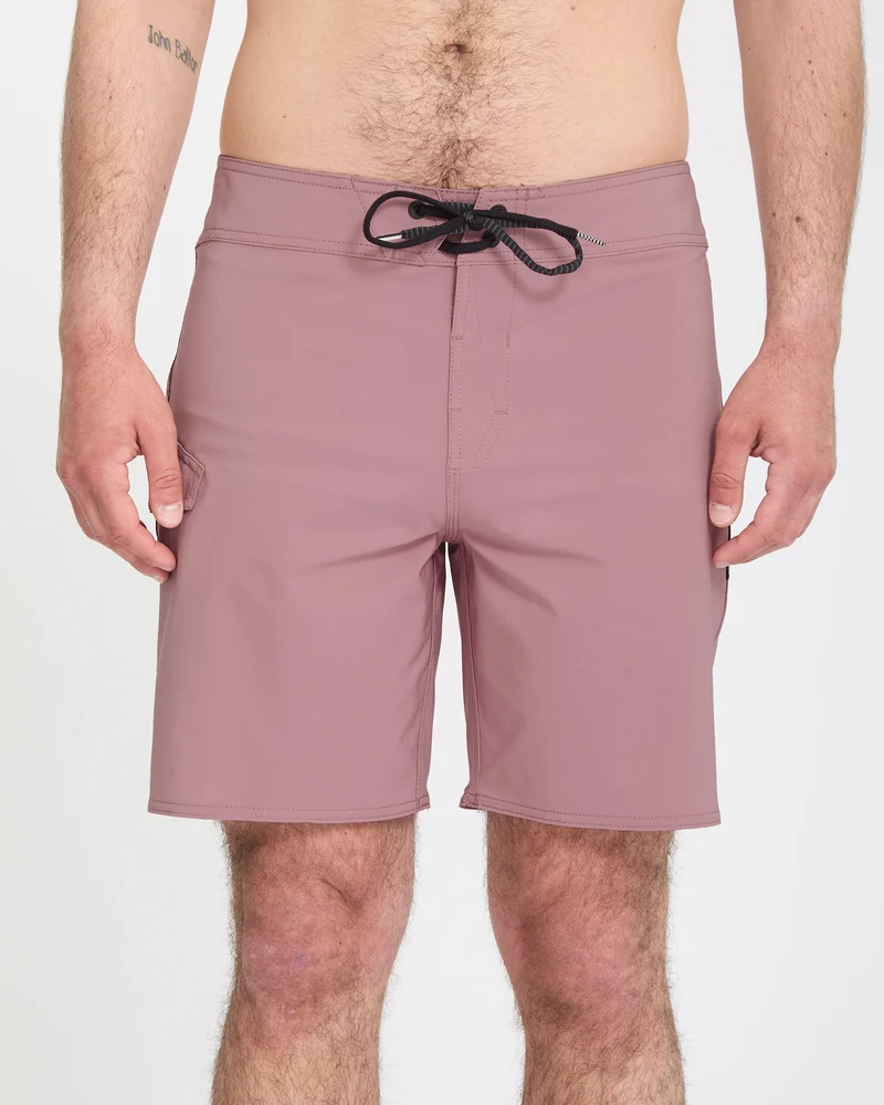 Lido Solid Mod 18" Boardshorts - Stone Rose