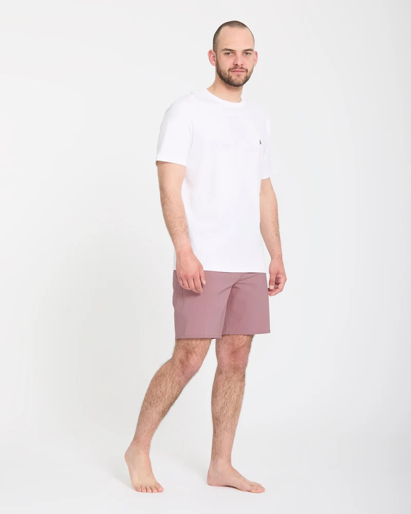 Lido Solid Mod 18" Boardshorts - Stone Rose