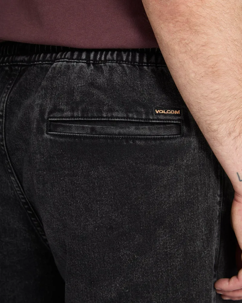 Freazy Loose Elasticated Waist Jeans - Blackity Black