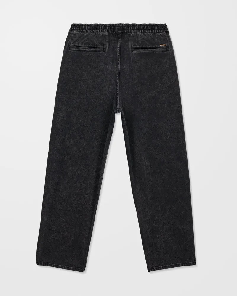 Freazy Loose Elasticated Waist Jeans - Blackity Black
