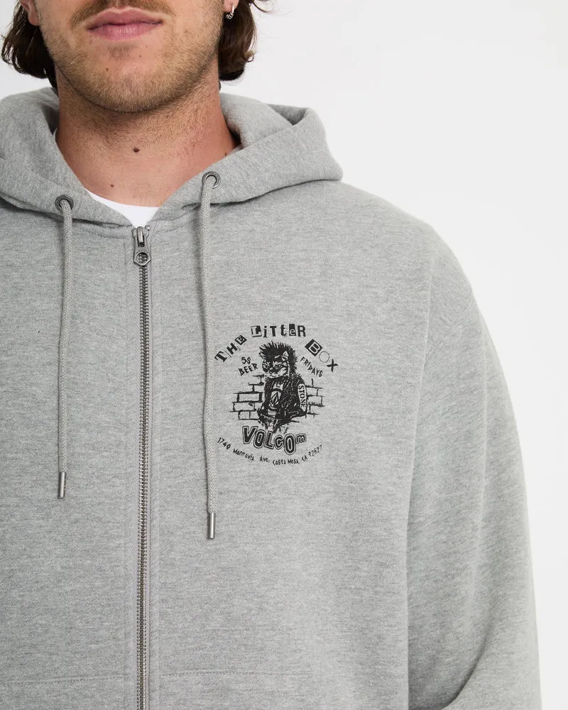 Catastrophy Zip Hoodie - Heather Grey