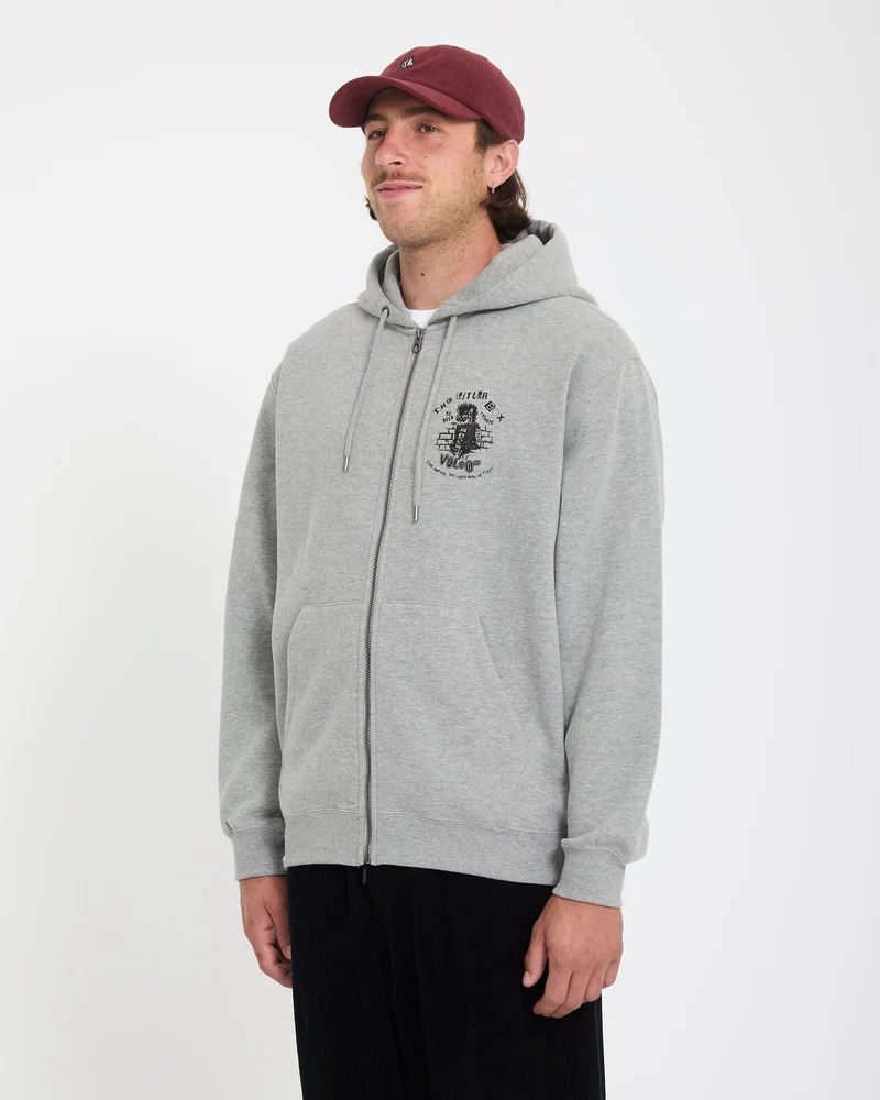 Catastrophy Zip Hoodie - Heather Grey