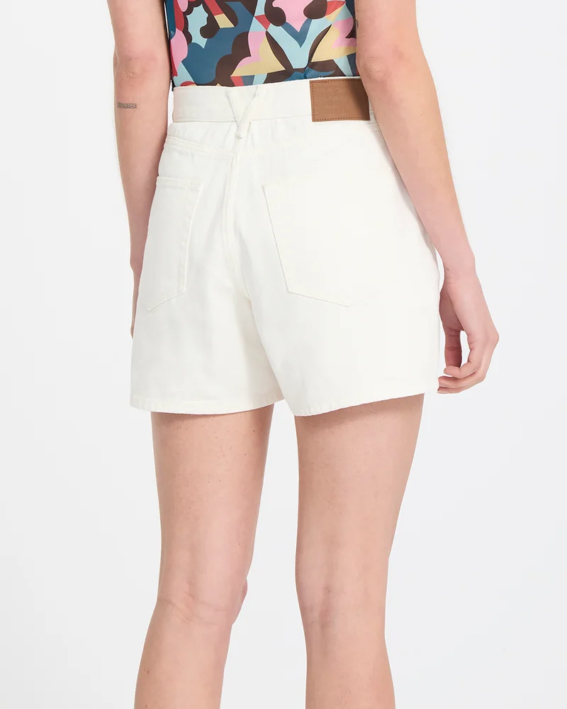 Stoned Boyfriend-Shorts - Vintage White