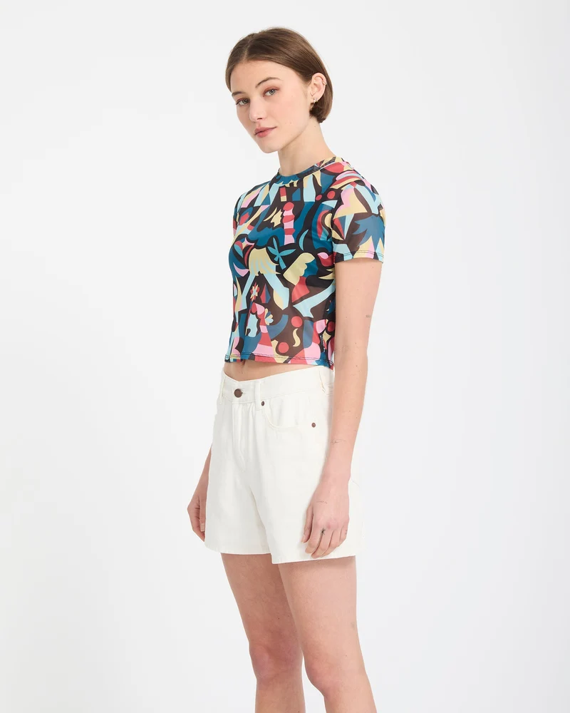 Stoned Boyfriend-Shorts - Vintage White