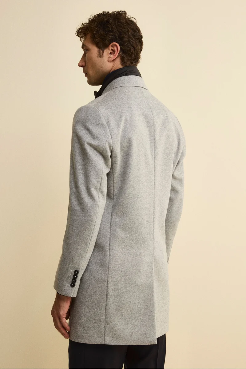 Cappotto in lana e cashmere - GRIGIO CHIARO