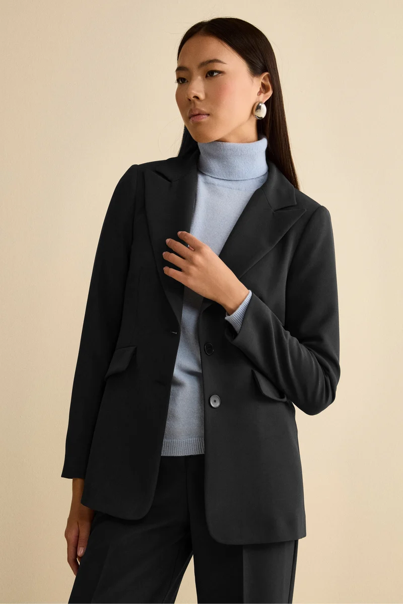 Giacca Bistretch Foderata Regular Fit - NERO
