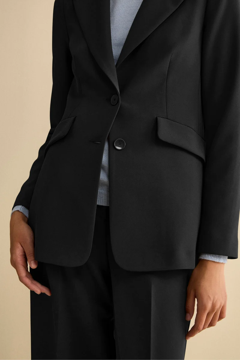 Giacca Bistretch Foderata Regular Fit - NERO