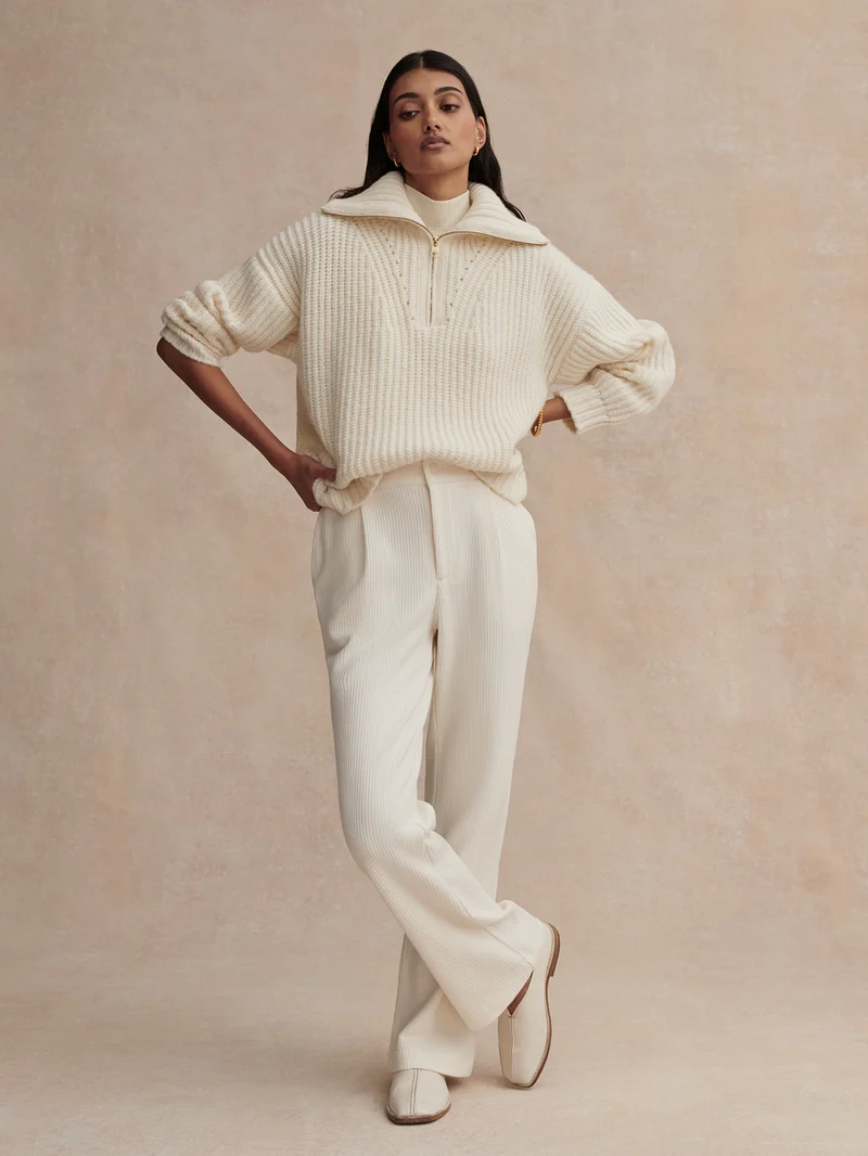 Flora Half Zip Soft Sweater