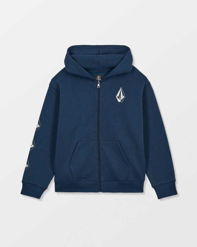 Iconic Stone Gid Zip Hoodie - Dust Bowl Indigo - (KINDER)