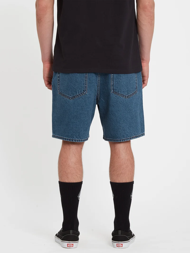 Billow Denim Shorts - INDIGO RIGIDE WASH
