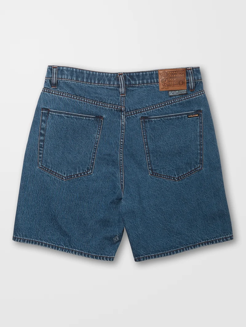 Billow Denim Shorts - INDIGO RIGIDE WASH