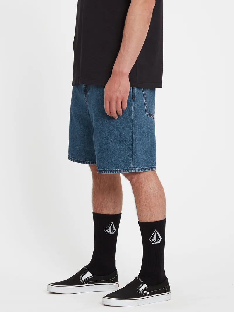 Billow Denim Shorts - INDIGO RIGIDE WASH