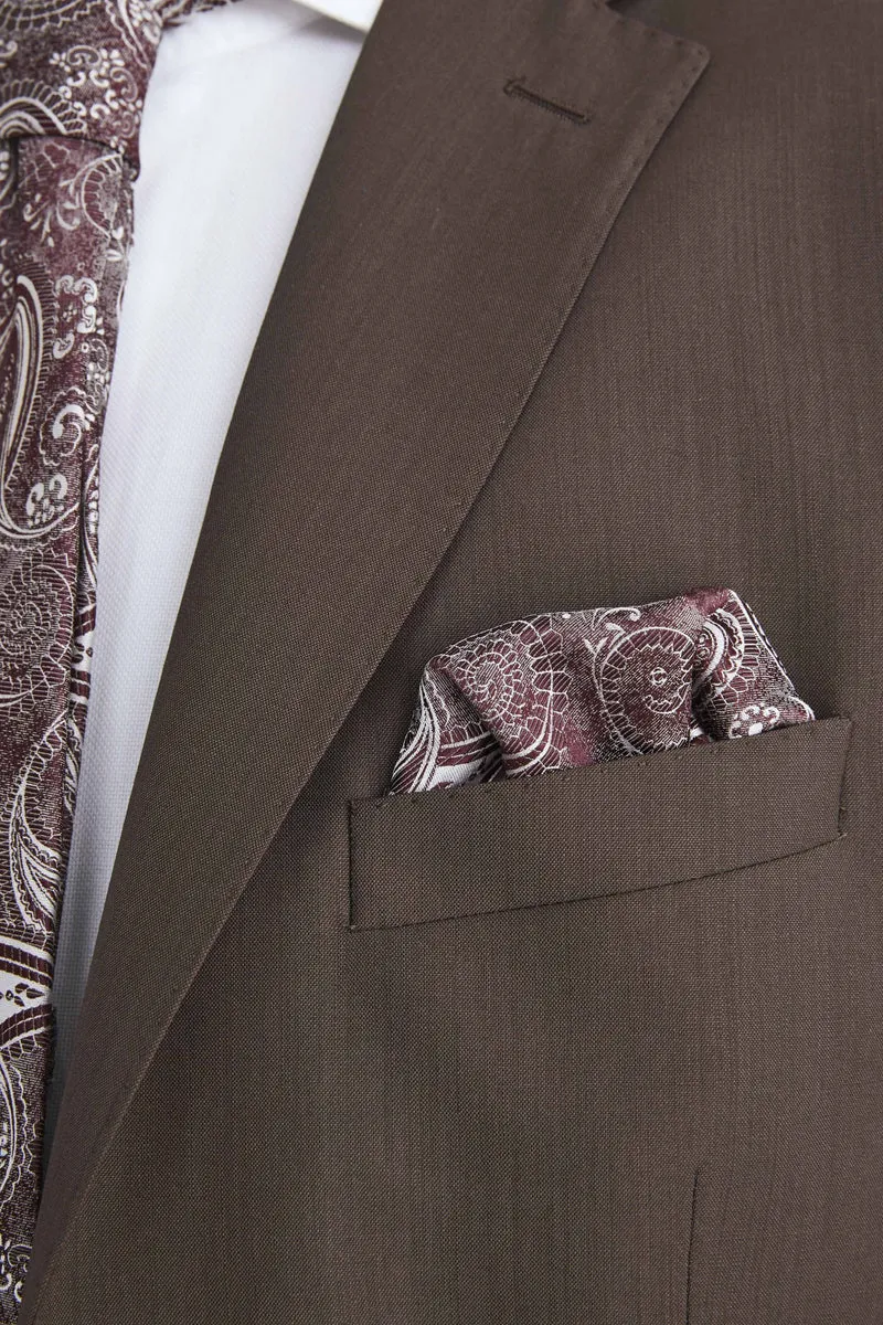 Pochette paisley - FANT. BORDEAUX