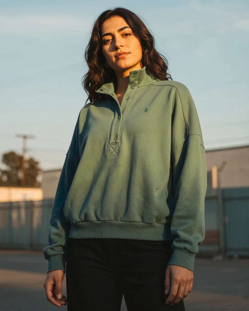Reetrostone Up Sweatshirt - Evergreen