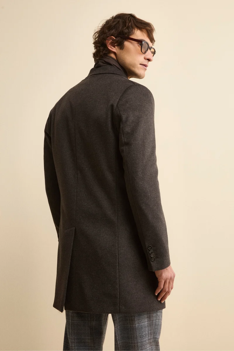 Cappotto in lana e cashmere - MARRONE