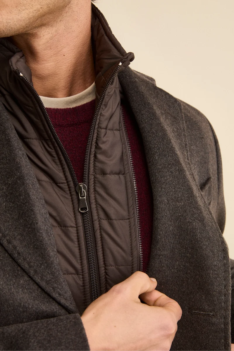 Cappotto in lana e cashmere - MARRONE
