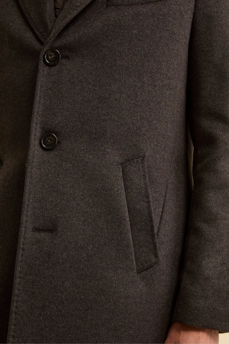 Cappotto in lana e cashmere - MARRONE