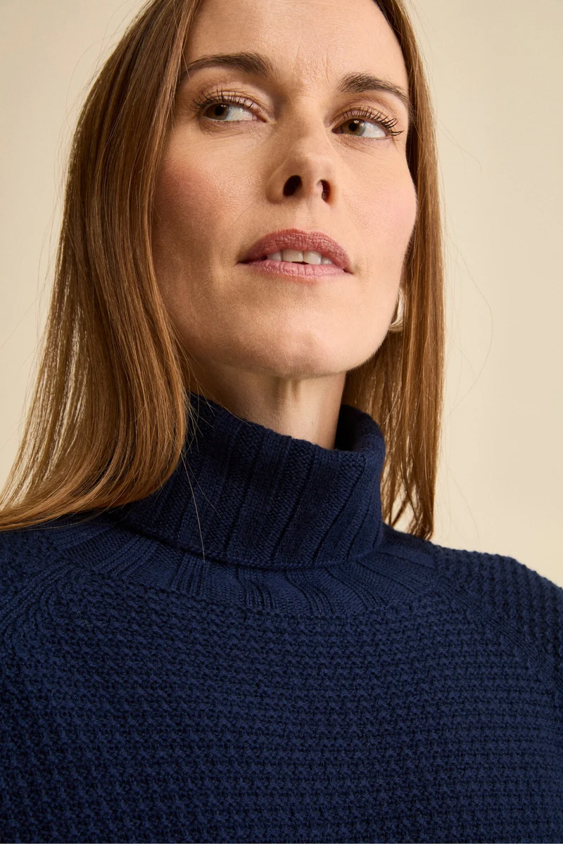Dolcevita Morbido Lavorato in Lana Merino - NAVY