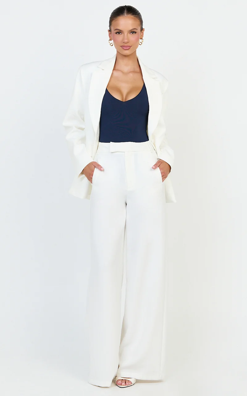 Jamie Bodysuit - V Neck Bodysuit in Navy