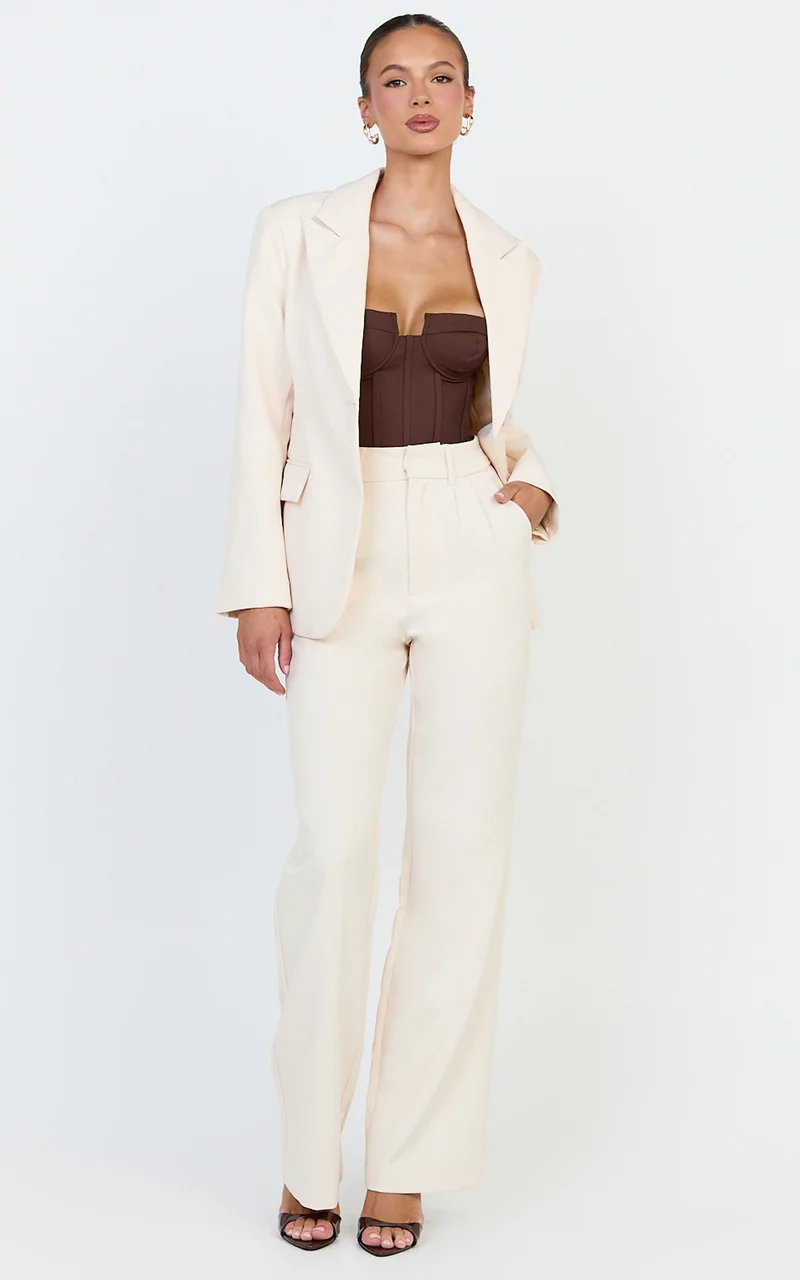 Brigitte Bodysuit - Sweetheart Paneled Bodysuit in Chocolate