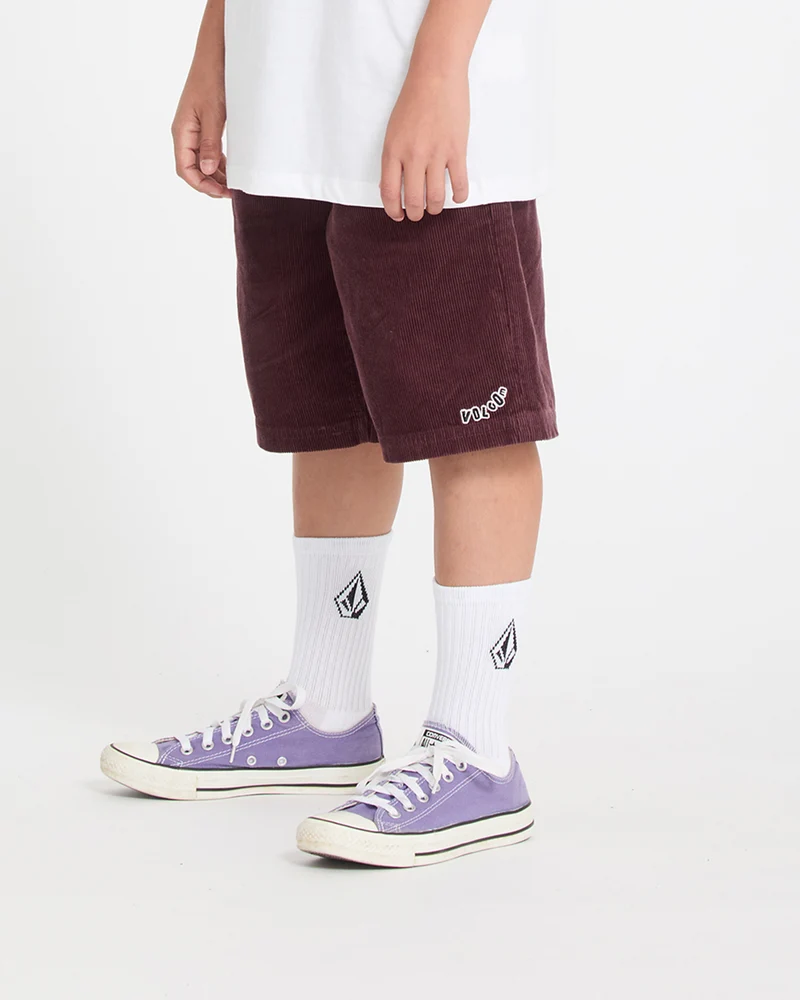 Outer Spaced Elasticated Waist Corduroy Shorts - Pistol Punch - (KINDER)
