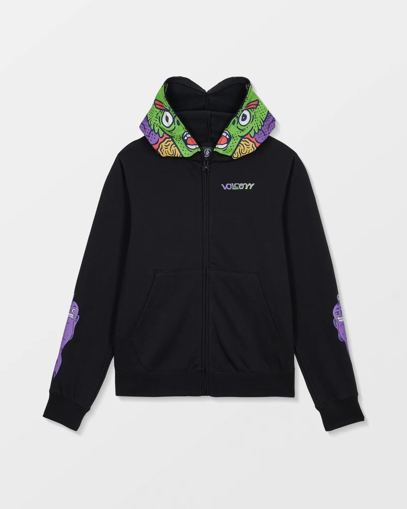 Ben Sanair Full Zip Hoodie - Black - (KINDER)