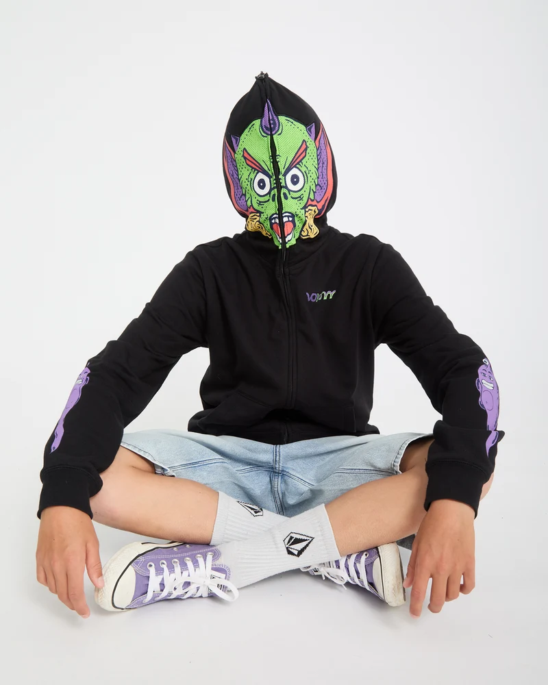 Ben Sanair Full Zip Hoodie - Black - (KINDER)