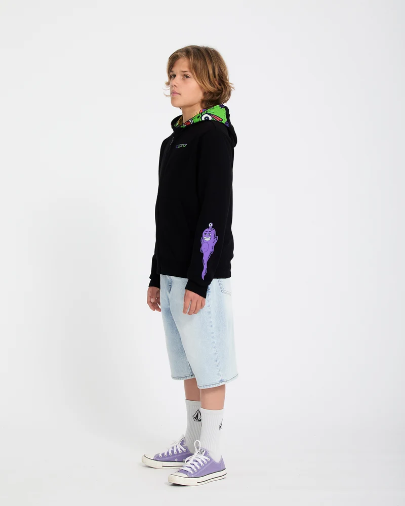 Ben Sanair Full Zip Hoodie - Black - (KINDER)