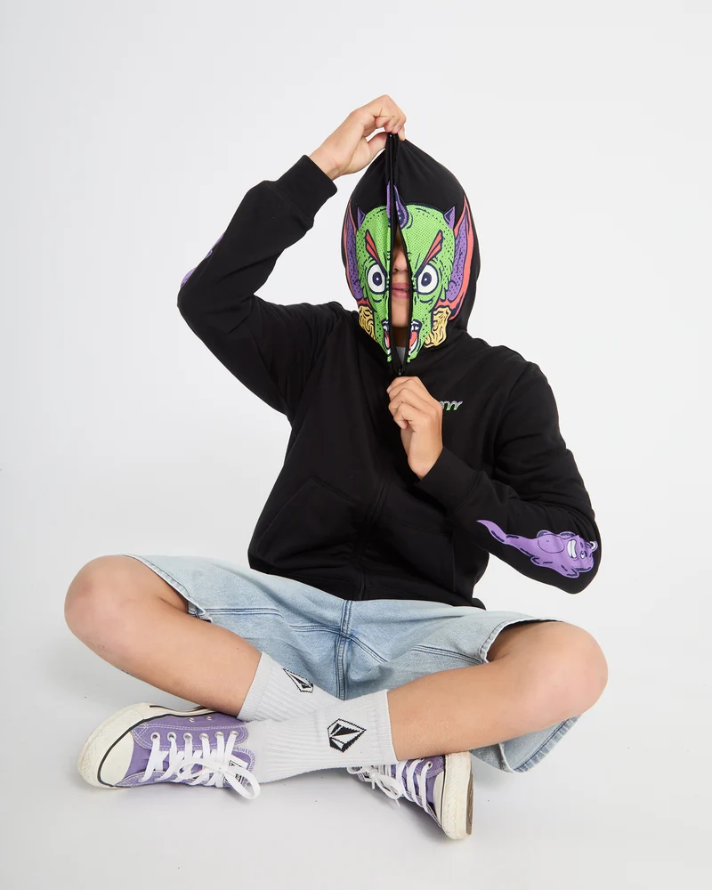 Ben Sanair Full Zip Hoodie - Black - (KINDER)