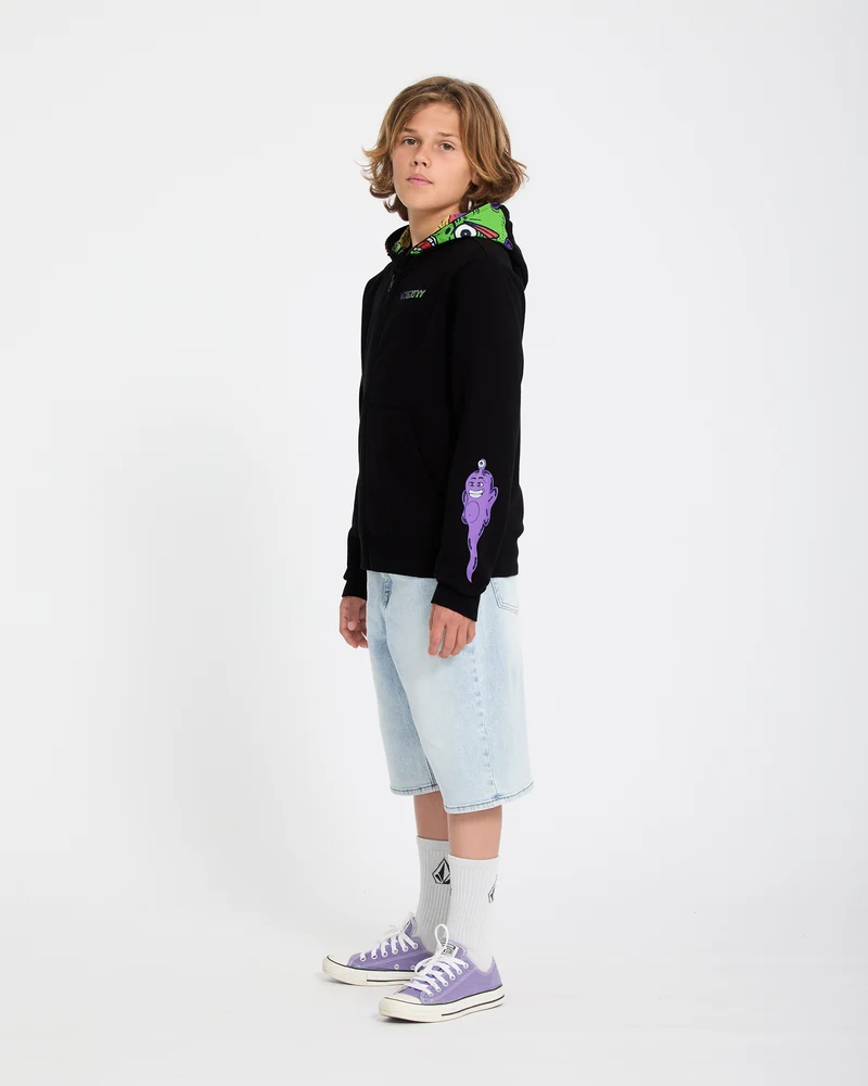 Ben Sanair Full Zip Hoodie - Black - (KINDER)