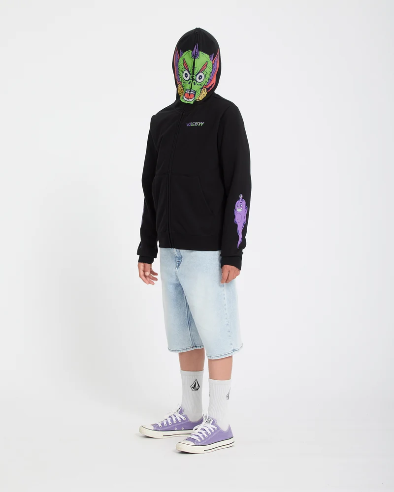 Ben Sanair Full Zip Hoodie - Black - (KINDER)