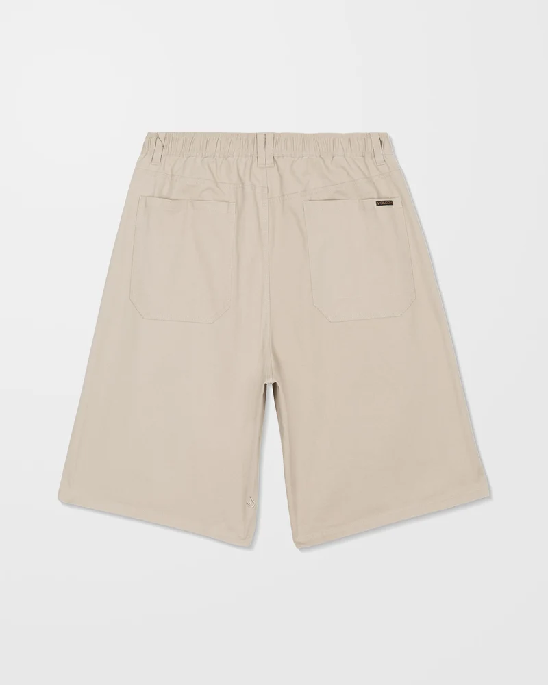 Chillow Pleat 24" Elasticated Waist Chino-Shorts - Light Khaki