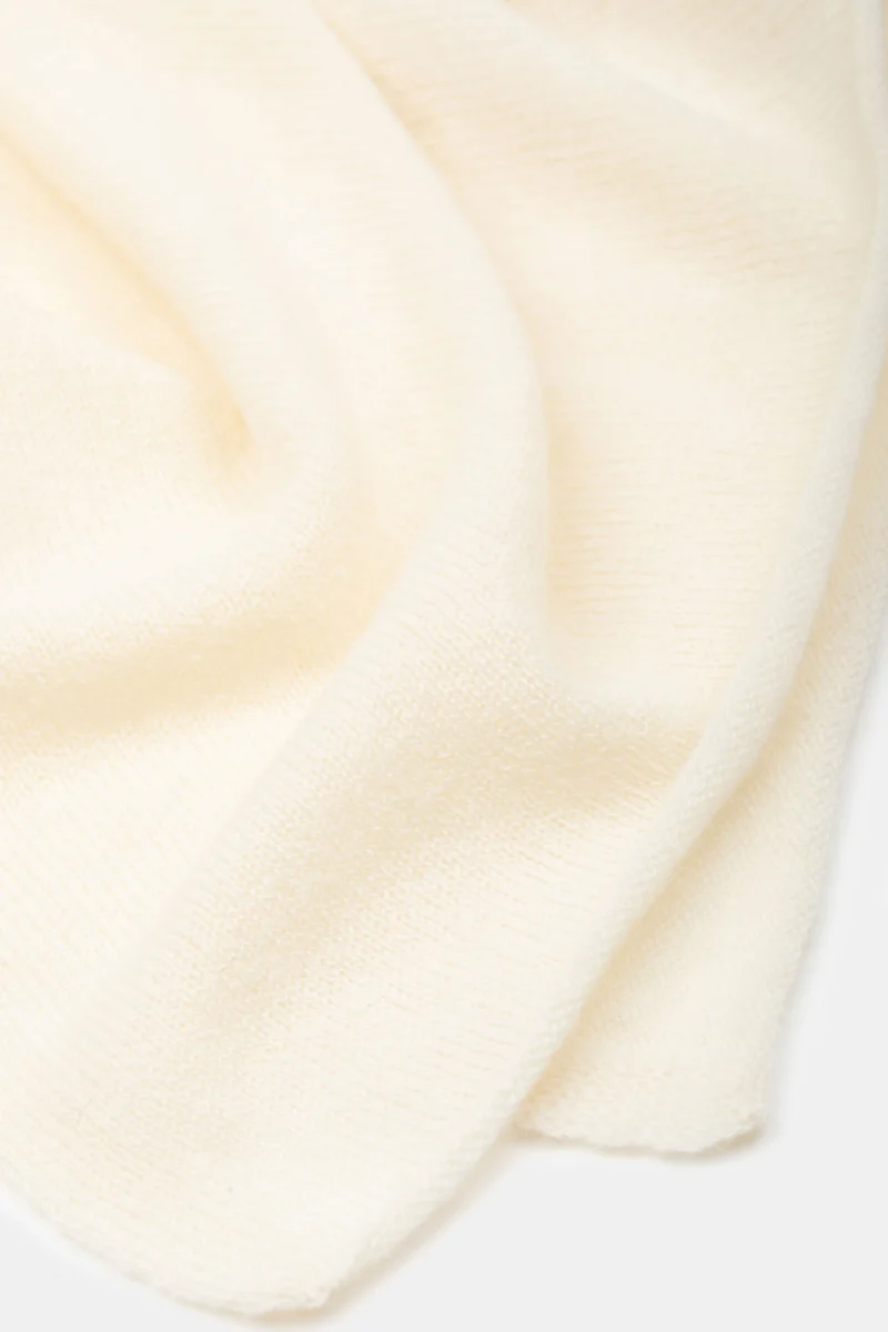 Mantella in cashmere da donna - PANNA