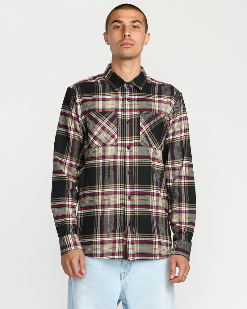Netastone Flanellhemd - Antique Black