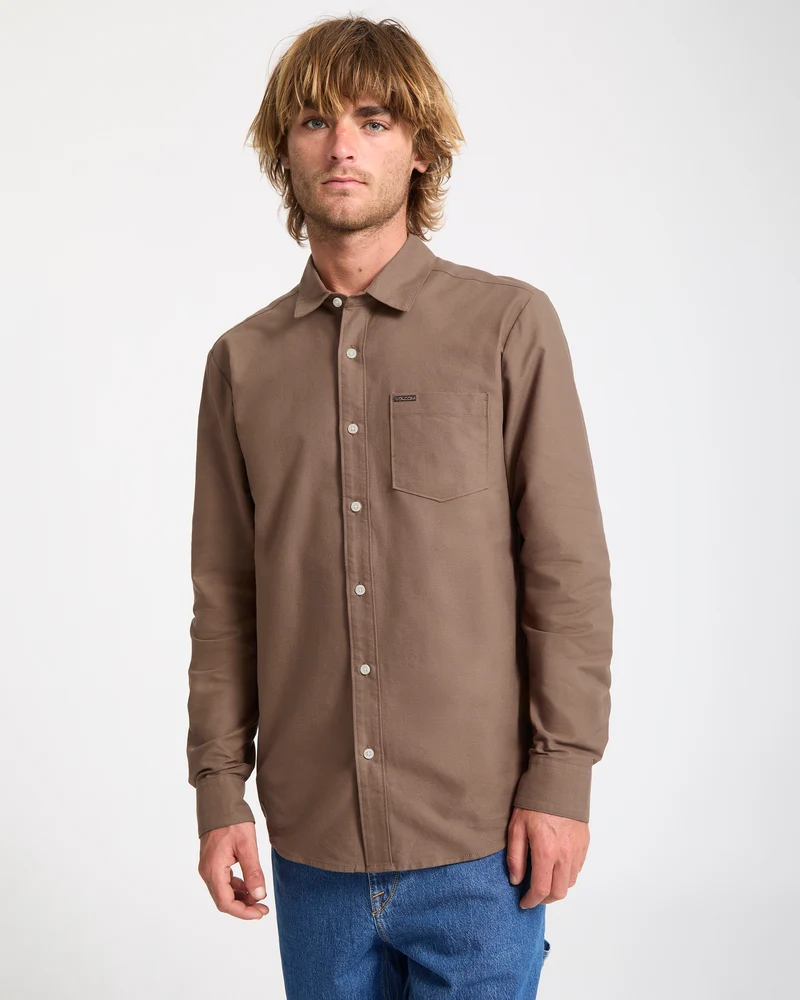 Veeco Oxford-Hemd - Brown Stone