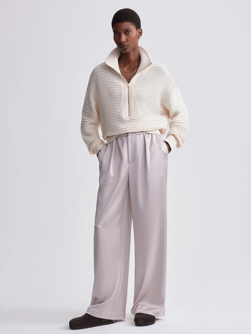 Tara Pointelle Half Zip