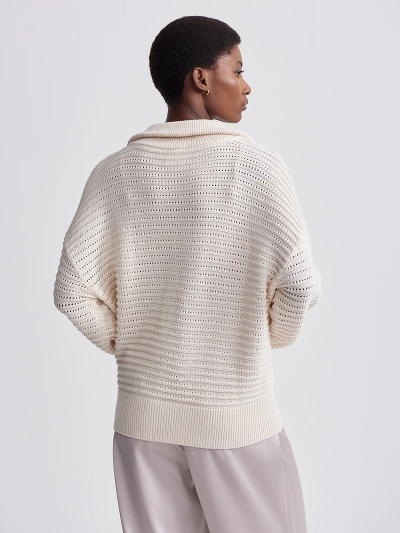 Tara Pointelle Half Zip