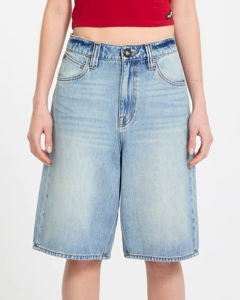 Beeggy Denim-Shorts - Dusty Blue Wash