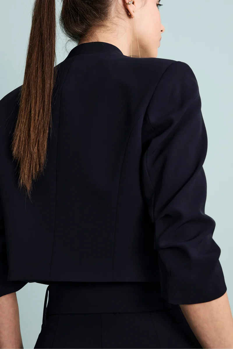 Bolero Elegante Foderato da Cerimonia - BLU
