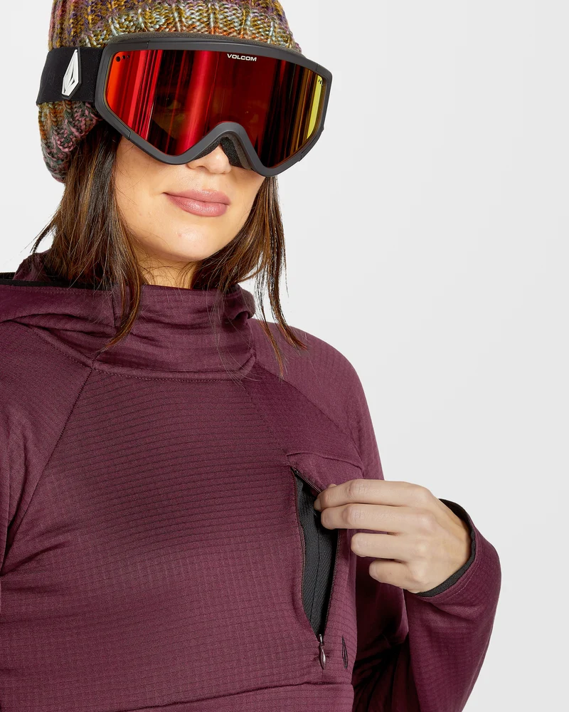 Gridlock Balaclava Kapuzenpullover - Burgundy