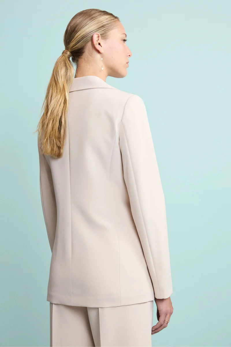 Blazer Elegante con Revers a Lancia - SABBIA