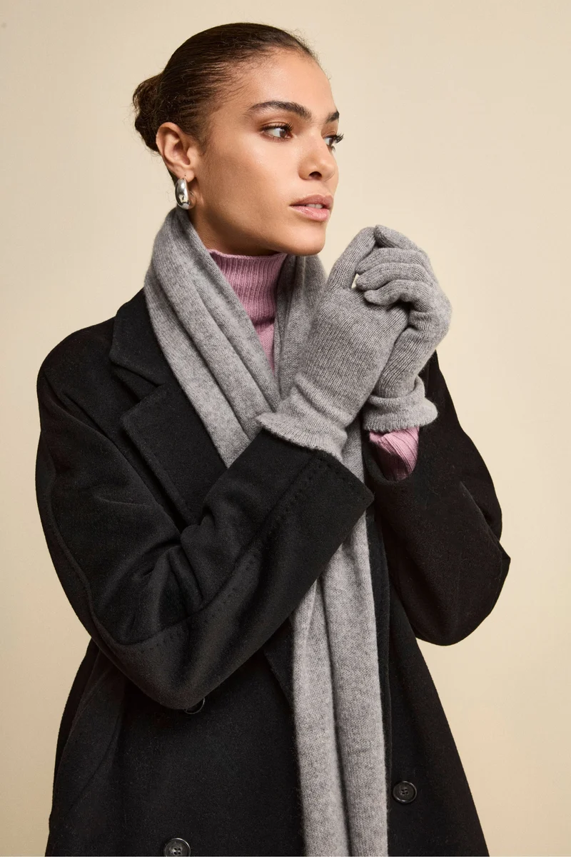Guanti in cashmere - GRIGIO MEDIO